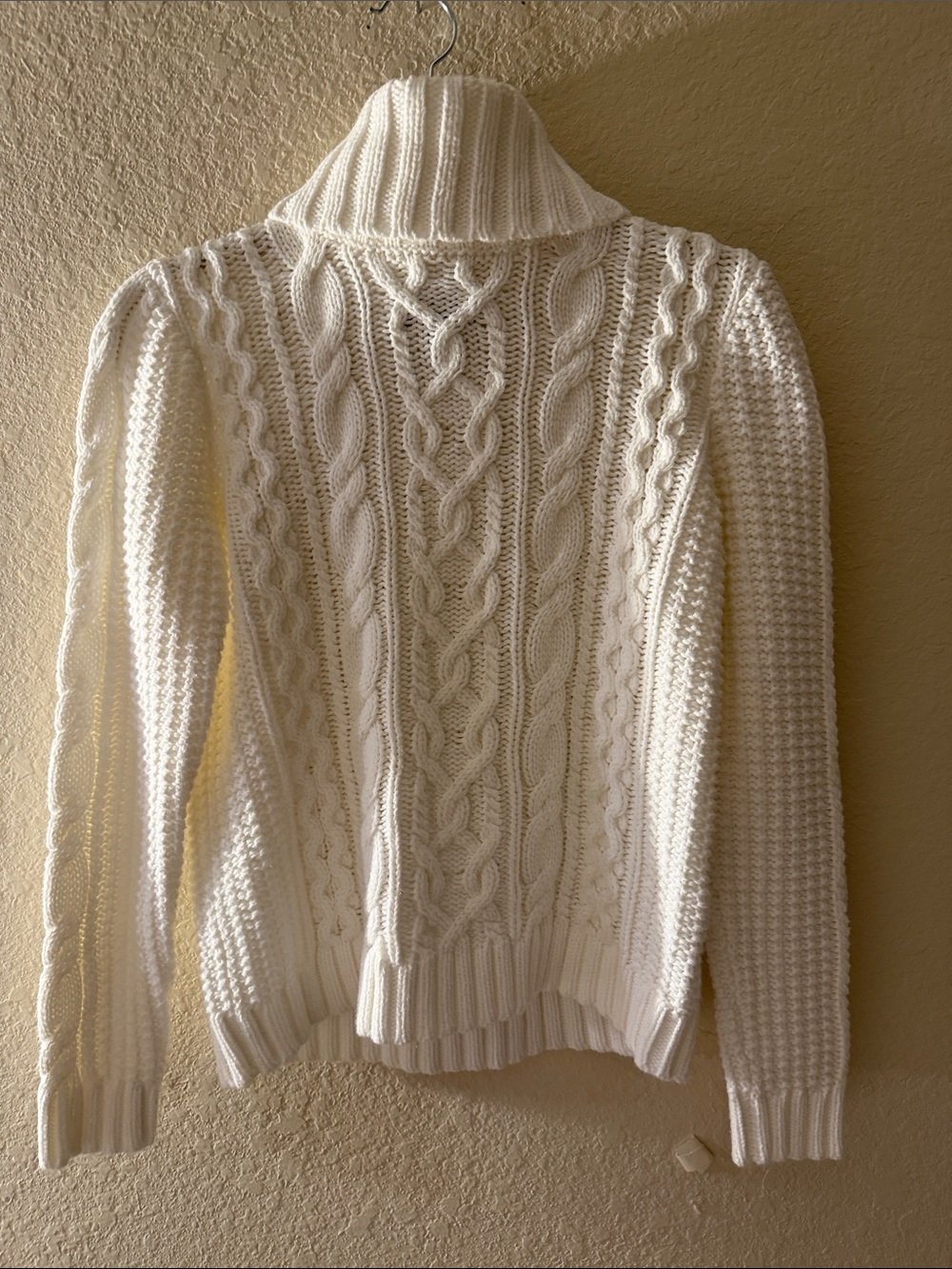 Polo by Ralph Lauren Cream Cable Turtleneck Sweater